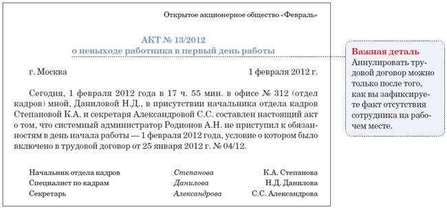 Акт об утрате документов. Акт о том что работник не приступил к работе. Образец аннулирования акта. Приказ об аннулировании трудового договора образец. Акт об аннулировании документа.