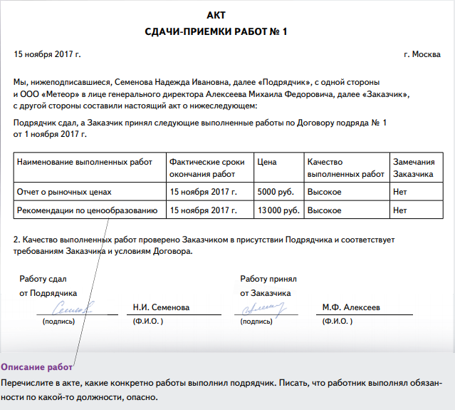 Акт приема передачи дизайн проекта образец