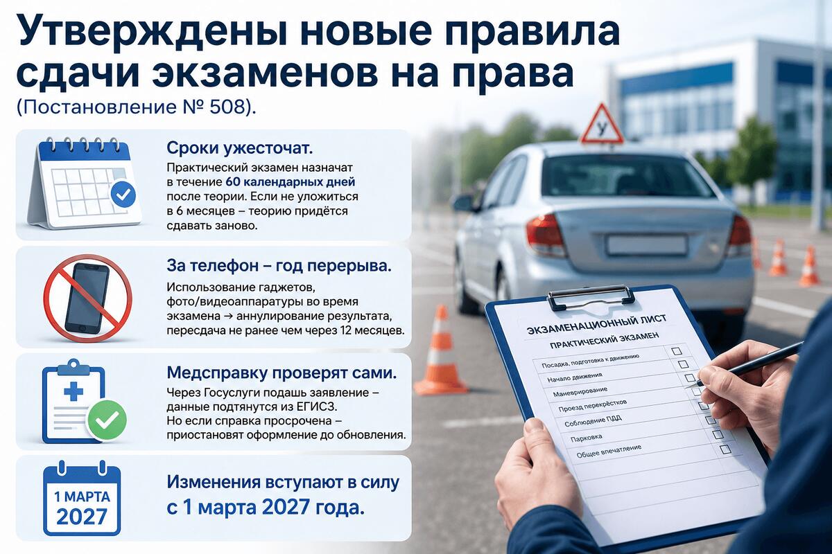 Правительство ужесточило правила получения водительских прав