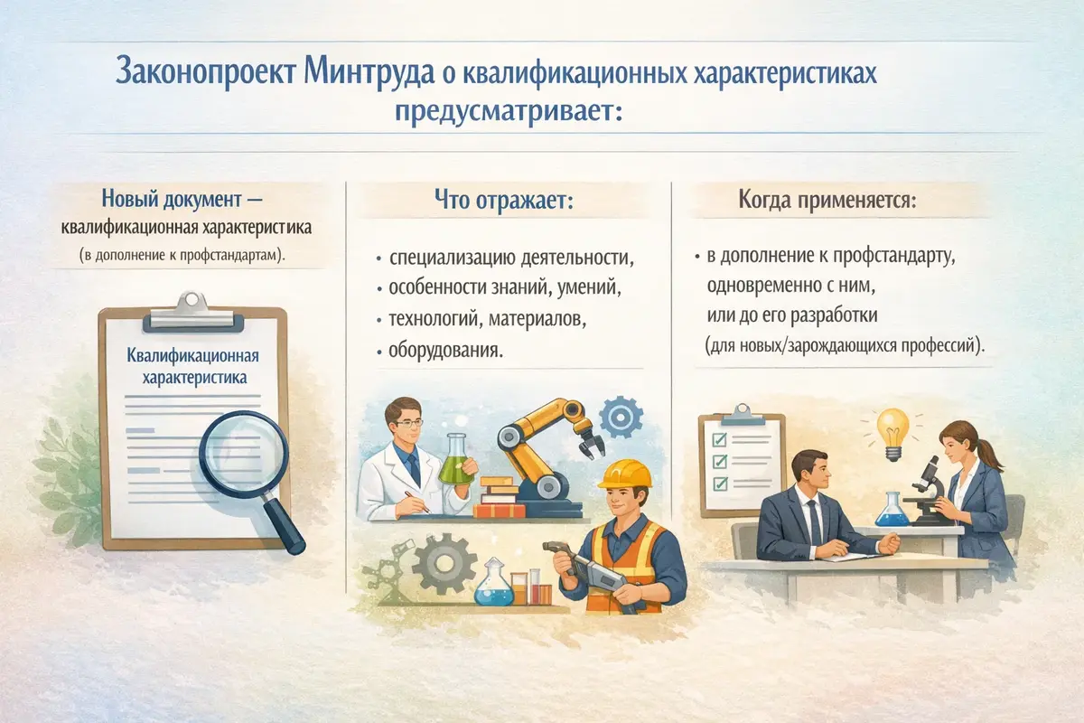 Профстандарты дополнят квалификационными характеристиками Профстандарты дополнят квалификационными характеристиками