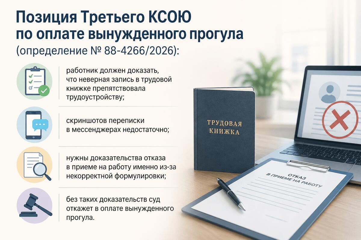 Работник прогулял и его уволили, но кадровик сделал не ту запись в трудовой книжке