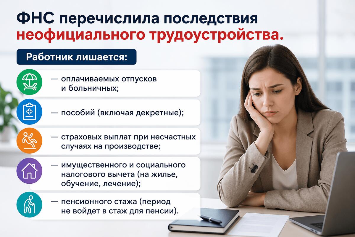 Работник теряет право на отпуск, если работает нелегально