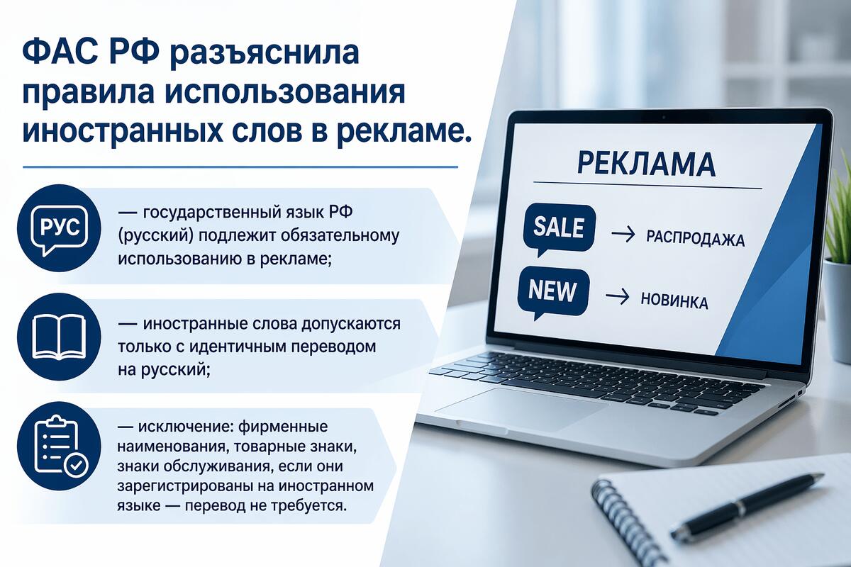 Иностранные слова в рекламе переводить не обязательно, если это зарегистрированный товарный знак