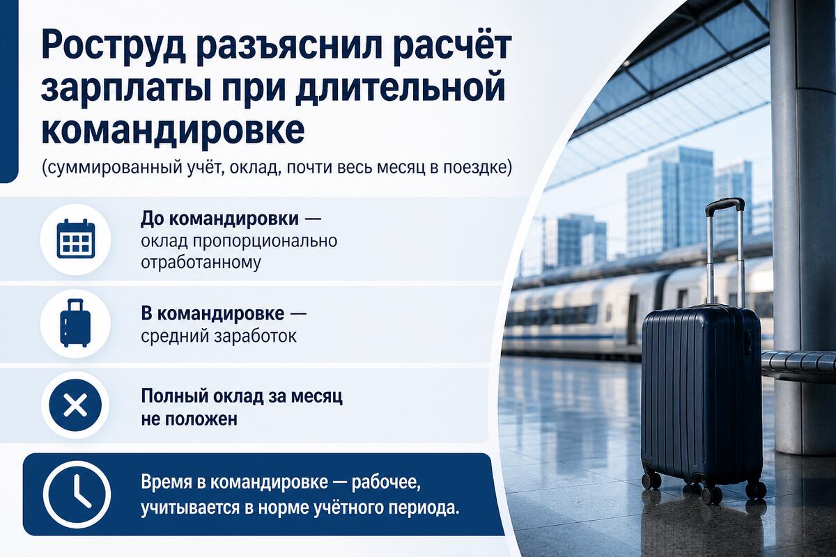 Командировка не освобождает от учёта отработанного времени