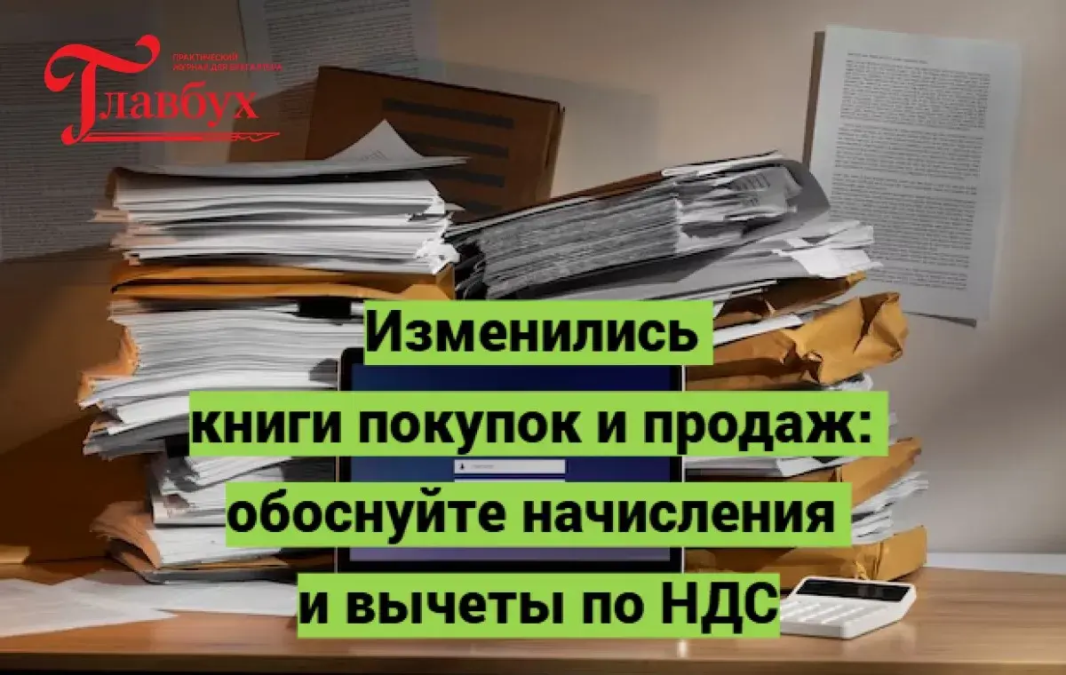 Изменились книги покупок и продаж: обоснуйте начисления и вычеты по НДС