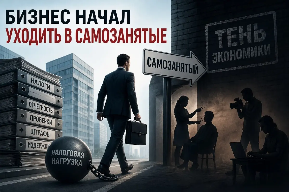 Бизнес начал уходить в самозанятые
