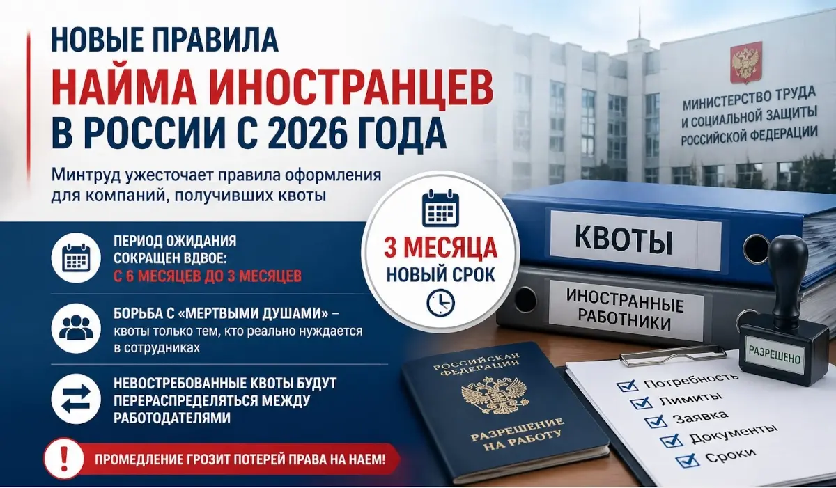 Минтруд ужесточит правила оформления иностранцев для компаний, получивших квоты