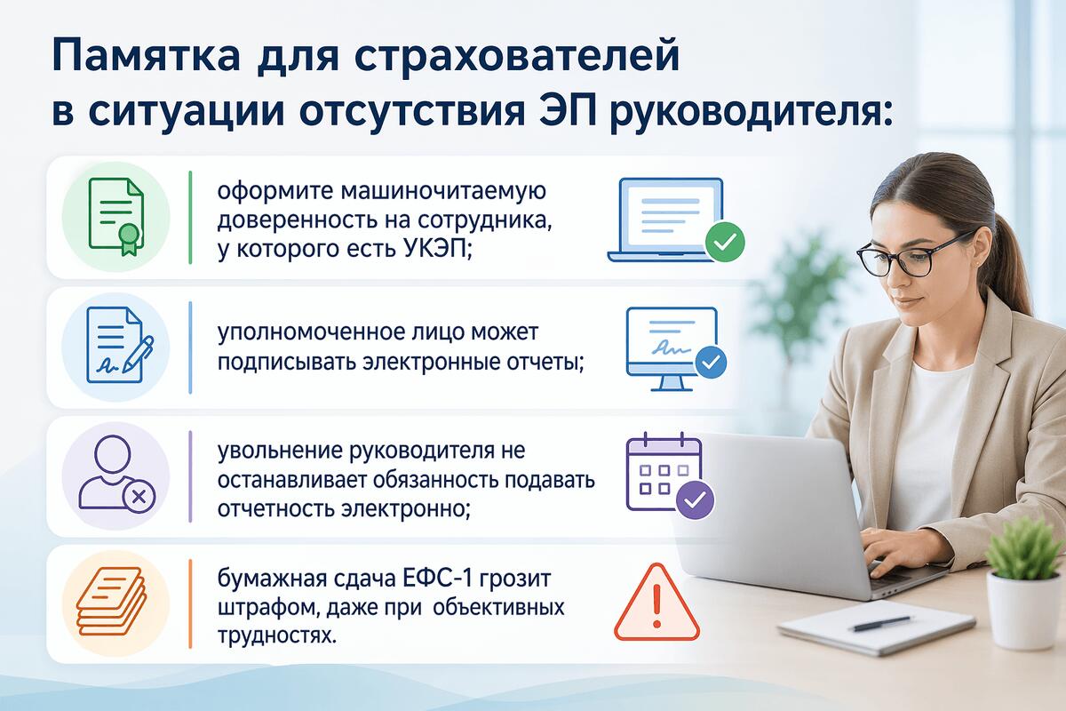 Отсутствие руководителя не смягчает наказание за нарушение порядка сдачи ЕФС-1