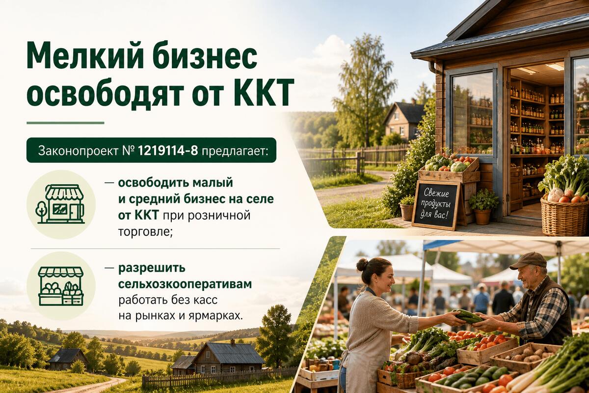 Мелкий бизнес освободят от ККТ