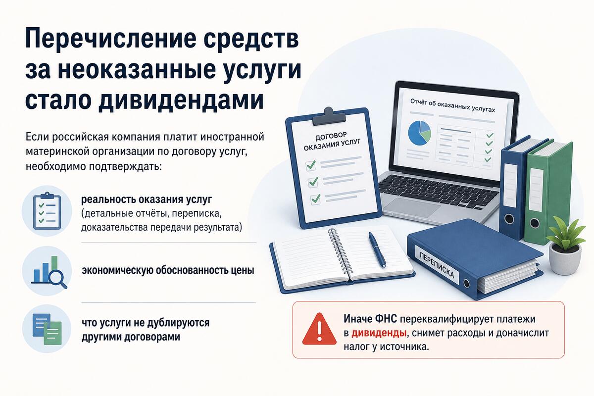 Средства за неоказанные услуги становятся дивидендами
